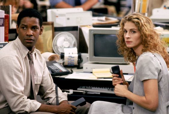 Julia Roberts & Denzel Washington in The Pelican Brief