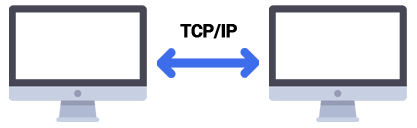 Two computers connecting via TCP/IP